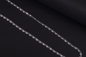 Collier chaîne à maillons en argent fin rhodié de qualité supérieure, léger, bijoux unisexes pour un style de vie moderne et quotidien - Product Image 4