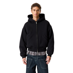Sudaderas con capucha para hombre, de alta calidad, 100% algodón polar, extragrandes, 500 g/m², con logotipo personalizado, para uso en invierno, color negro. - Product Image 1