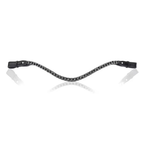 Diadema personalizada con brillo, de cuero con cristales, de liberación rápida, con remaches y velcro, para caballos. - Product Image 4