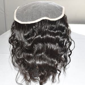 Extensiones de Cabello Humano Virgen Indio 100% Sin Procesar, Ondulado Profundo, Color Negro Natural, para Trenzas, con Cierre 7x7, de Proveedores - Product Image 3