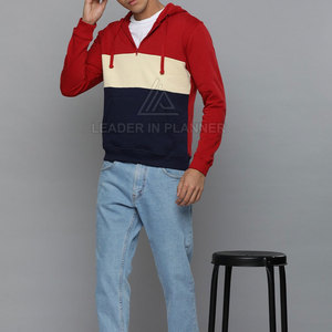 เสื้อฮู้ดดี้ซิปครึ่งตัวผู้ชายแบบเรียบง่าย คุณภาพสูง ออกแบบเองได้ ขนาดตามสั่ง - Product Image 4