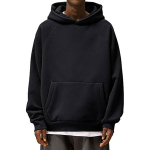 Sweat à capuche noir pour homme, couleur unie, avec poche kangourou, manches longues, streetwear quotidien, mode hiver - Product Image 2