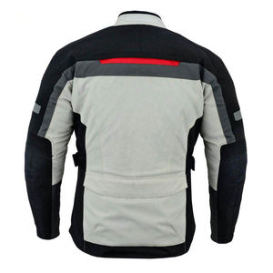 Blouson de moto toutes saisons haute visibilité en cuir Cordura imperméable et respirant à manches longues pour homme – Idéal pour le touring - Product Image 2