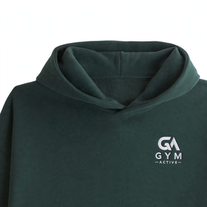 Sudadera con Capucha de Invierno para Hombre GYM Active, 100% Algodón, Tejido de 340 GSM, 280g, Diseño con Letras, Unisex, Cordón Ajustable, Logotipo Frontal, Disponible en Stock - Product Image 2