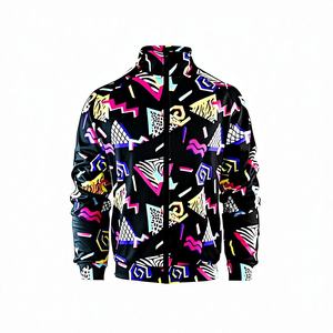 Custom Contrast Panels <b>Colour</b> <b>Block</b> Breathable Lightweight Nylon Windbreaker Full-Length Sets for Men Autumn - Product Image 2