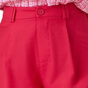Wearpex Women's Summer Casual Solid Colors Mid Waist Wide Leg Shorts Pockets Breathable Quick Dry 100% Polyester <b>Drawstring</b> - Product Image 6