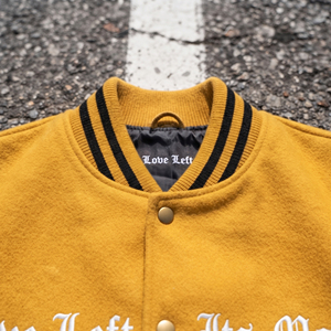 Veste de baseball en laine brodée à col rond et boutonnée pour homme, 100 % laine, idéale pour l'hiver - Product Image 4