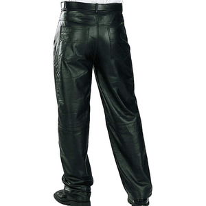 Samroz Sports Men's Customized Color Loose Fitted Motorcycle Casual Leather Biker <b>Pants</b> Custom Made Size High Quality - Product Image 5