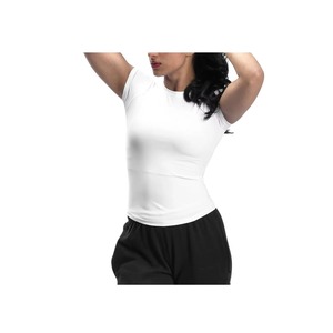 Camiseta Deportiva de Alta Calidad para Mujer, Talla Grande, Spandex Ligero de Secado Rápido, Corte Regular, Diseño a Cuadros, para Gimnasio, Yoga - Product Image 3
