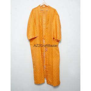 Robe Kimono 100% Soie pour Femme, Respirante, Séchage Rapide, avec Cordon de Serrage, Longueur Intégrale, Imprimée, Col en V, Douce, pour Automne, Été, Printemps - Product Image 4