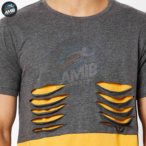 Camiseta de Hombre de Primera Calidad, en Oferta, Estilo Desgastado, Corte Regular, Manga Regular, Cuello Redondo, Transpirable, de Tela de Lona, Personalizable, 220 g/m² - Product Image 5