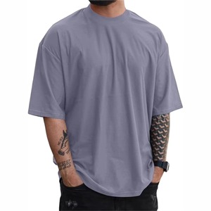 Fournisseur de T-shirts en coton surdimensionnés pour la gym et le fitness, T-shirt de musculation style stringer, T-shirt de course à séchage rapide - Product Image 1