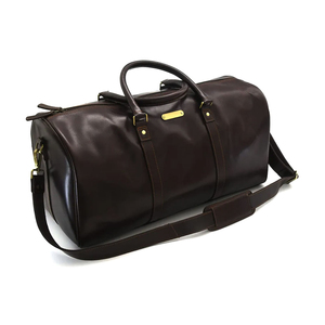 Sac de sport vintage en cuir véritable de luxe, décontracté, durable, avec fermeture éclair, pour la gym et l'entraînement - Product Image 1