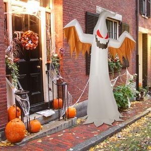 Decorazione Gonfiabile di Halloween da Esterno: Fantasma Gigante Spaventoso con Luci LED da 3,6m, Fiamme Lampeggianti e Occhi Rossi, Set da 4 Pezzi - Product Image 4