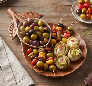 Plato de servir de madera hecho a mano con forma de pera y diseño de hojas, estilo clásico, plato de forma irregular para el hogar, restaurantes y eventos. - Product Image 5