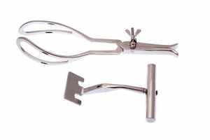 Instrument chirurgical de qualité supérieure, forceps obstétrical gynécologique HAIG-FERGUSON avec poignée de traction, 40 cm, certifié CE - Product Image 3