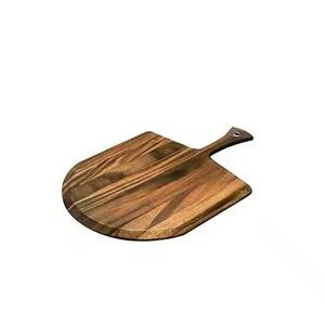 Bandeja para servir pizza de madera hecha a mano con acabado natural, plato para hornear y restaurante al mejor precio - Product Image 4