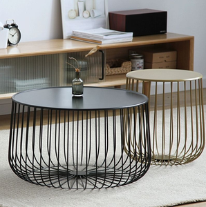 Mesa de Centro de Lujo con Cubierta de Vidrio Metálico Brillante, Diseño Creativo, Moderna, para Sala de Estar o Vestíbulo - Product Image 2