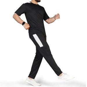 Ensemble de sport pour homme de haute qualité, t-shirt et pantalon, respirant, pour l'été, vêtements de sport, entraînement fitness, tenue décontractée - Product Image 6