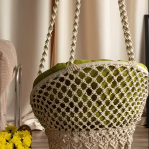 Fauteuil suspendu en macramé, chaise hamac d'intérieur, chaise suspendue en macramé, balançoire d'intérieur, chaise hamac balançoire pour chambre à coucher - Product Image 1