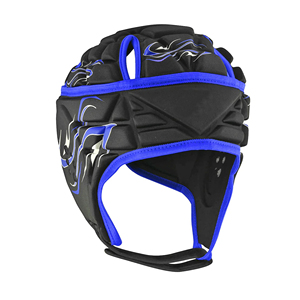 Casque de protection pour le rugby et la boxe, rembourré antichoc, respirant, réglable avec fermeture à lacets, équipement de sécurité pour adultes pour les matchs et l'entraînement - Product Image 4