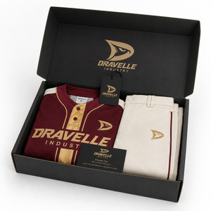 OEM Luxury Custom Men's Burgundy Softball Uniform Gold Foil Stripe Jersey Cream <b>Mesh</b> Panel <b>Pants</b> Premium Team Sportswear - Product Image 4