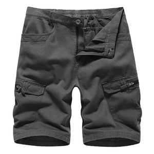Pantalones Cortos Cargo Casuales de Algodón para Hombre con Cierre de un Solo Botón y Diseño de Patrón Personalizado para un Ajuste Elegante y Cómodo - Product Image 1
