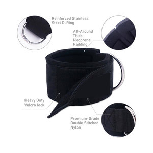 Sangle de cheville rembourrée réglable pour bandes de résistance, fixation robuste et respirante pour câble de gym - Product Image 3