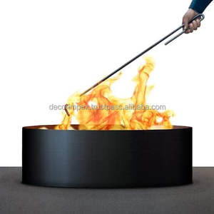 Foyer avec grille de cuisson, écran d'étincelle et poker pour jardin, feu de joie, camping, pique-nique, foyer extérieur avec écran d'étincelle - Product Image 1