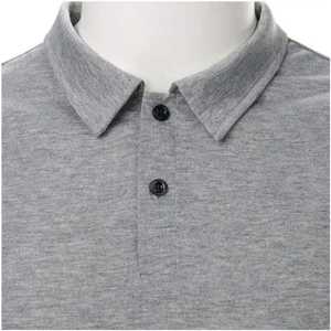 Polo de manga corta para hombre en gris, rojo y blanco con diseño de bloques de color, tejido casual, transpirable, nuevo diseño personalizado. - Product Image 4