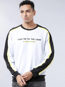 Sudadera Blanca de Cuello Redondo para Hombre, Corte Regular, Diseño con Letras Estampadas, Informal, Tejida, 100% Algodón, para Otoño - Product Image 5