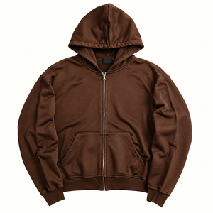 High Quality Custom 450gsm Cotton Zip Up Hoodie Oversized Heavyweight Rhinestone <b>Zipper</b> <b>Sweatshirt</b> for Men - Product Image 2
