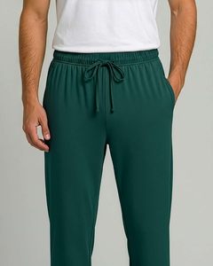 Conjunto de Ropa de Salón Cómoda para Hombre, Ropa de Dormir Informal de Algodón Tejido Premium, Camiseta de Manga Larga Ecológica para Verano - Product Image 3