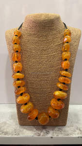 สร้อยคอจี้เรซินขนาดใหญ่สไตล์วินเทจคลาสสิกเครื่องประดับลูกปัดแฟชั่น - Product Image 1