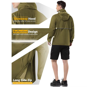 Cheap New Design Unisex Polyester Waterproof <b>Windbreaker</b> Jacket Wind Breaker Jacket - Product Image 2