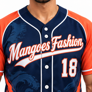 Camiseta de Béisbol Unisex con Botones, Cuello en V, Manga Corta, 100% Poliéster, Nombre y Número Personalizados, Logotipo, Absorbe la Humedad, Transpirable, para Equipo - Product Image 4