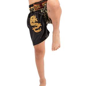 Pantalones Cortos de Muay Thai para Hombre, Estampado Satinado, Cintura Elástica, para Entrenamiento, Gimnasio, Kickboxing, Ligeros - Product Image 3