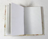 Carnet de notes A5 en papier recyclé fait main avec impression marbre blanc, couverture rigide en bois et sans acide, journal intime
