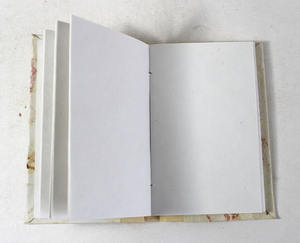 Cuaderno de Papel de Algodón Reciclado Hecho a Mano con Diseño de Mármol Blanco, Tapa Dura de Madera y Libre de Ácido, A5, Diario, Libreta - Product Image 3