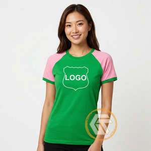 Camiseta de Sororidad Alpha Kappa para Mujer, 100% Algodón Jersey, Ecológica, Transpirable, Antiarrugas, 180g, Ropa Casual de Verano, Venta al Por Mayor - Product Image 2