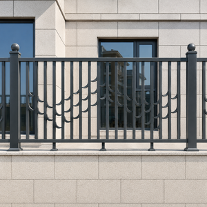 Panneaux de garde-corps décoratifs modernes en aluminium pour balcon, clôture métallique extérieure pour villa, panneaux de sécurité pour escalier et terrasse, conception de portail. - Product Image 4