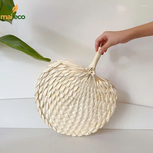 เวียดนามพัดมือสำหรับงานฝีมือจากไม้ไผ่สีธรรมชาติสำหรับงานแต่งงานฤดูร้อนสุดเท่พัดมือสำหรับผู้ชื่นชอบหญ้าทะเลและใบปาล์ม - Product Image 3