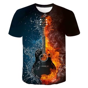 Camiseta de Hombre de Poliéster/Algodón con Estampado Sólido, Corte Holgado, Ecológica, Transpirable, Manga Corta, Estilo Casual, Impresión Digital de Alta Calidad - Product Image 1