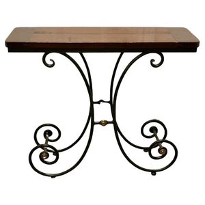 LINEA Metal <b>Console</b> <b>table</b> with Glass Top luxury Golden metal <b>console</b> <b>table</b> for living room - Product Image 5