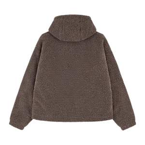 Veste zippée en borgue marron délavé avec capuche et poches pour homme, vêtement d'extérieur élégant et chaud, parfait pour les activités de plein air - Product Image 2