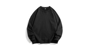Sudadera de Cuello Redondo para Mujer, 100% Algodón, Tejido de Punto, Color Sólido, Otoño, Corte Regular, Manga Larga, Anti-Pilling, Bordado Frontal - Product Image 4