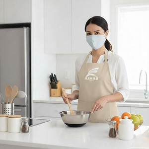 ผ้ากันเปื้อนช่างแบบสายไขว้ผ้าฝ้ายอย่างดี ปรับได้ ทนทาน พร้อมกระเป๋าใส่เครื่องมือ สีตามสั่ง ชุดยูนิฟอร์มสำหรับพนักงานร้านอาหารและบาร์ - Product Image 2