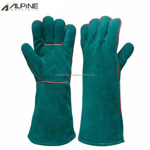 Gants de soudeur MIG Alpine Industries AG-10177 unisexes en cuir de vachette pleine fleur, enduits de latex, résistants à la chaleur - Product Image 4