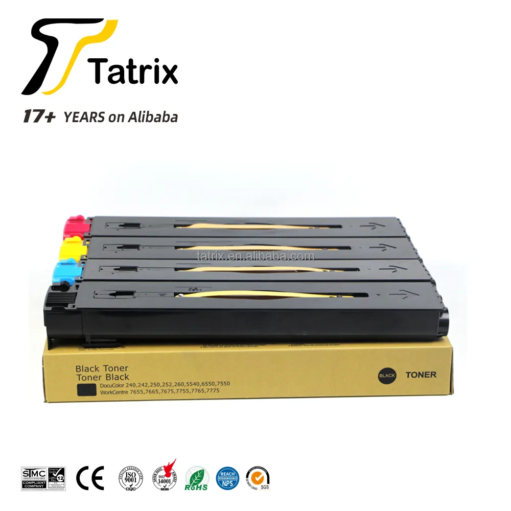 Tatrix DC240โทนเนอร์เครื่องถ่ายเอกสาร/6550สำหรับ Xerox สำหรับ DOCUCOLOR 240/242/250/252/260สำหรับ WorkCentre7655/7665/7675