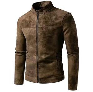 Veste en cuir personnalisée pour homme, style motard décontracté, en cuir huilé pleine fleur bicolore, en cuir de cheval de première qualité - Product Image 1